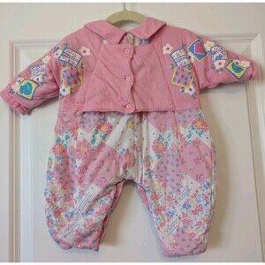 VTG 90s Bright Future One Piece Snap Closure Bodysuit Baby Girl Size 0-3 Months